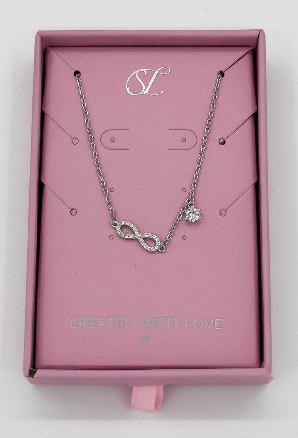 smashed lemon 62042 En Armband Met Oneindigheidssymbool Klaver Hangerzirkoon Kristallen | Silver