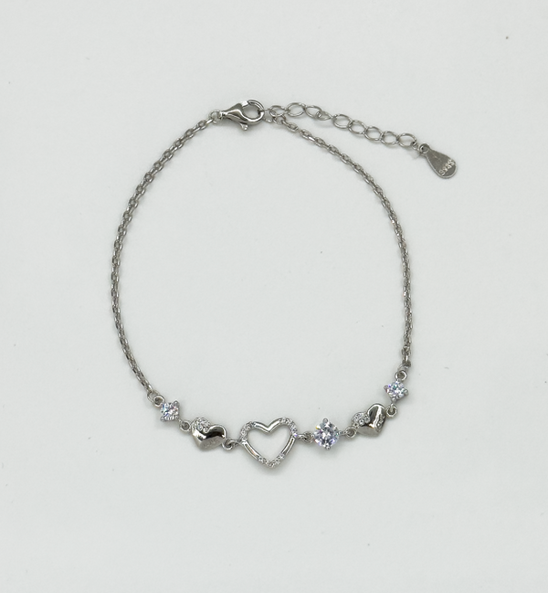 Smashed Lemon 62045 En Armband Met Hartvormige Kralenzirkoon Kristallen | Silver