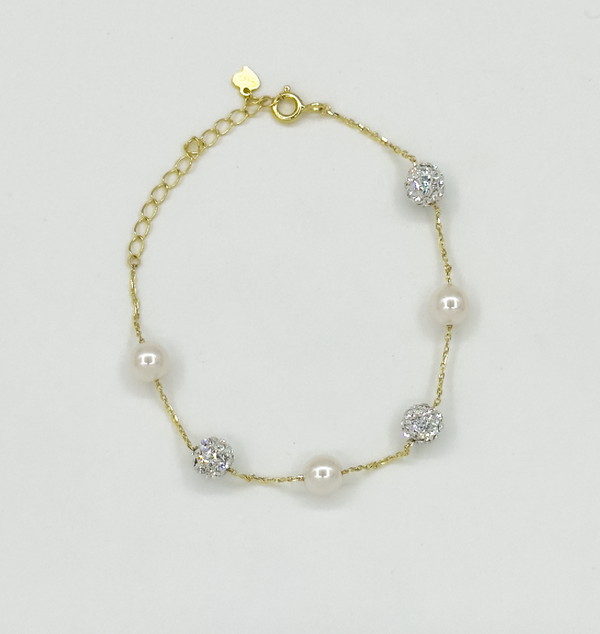 Smashed Lemon 62049 En Armband Met Verguldingzirkoon Kristallen Kralen | Gold