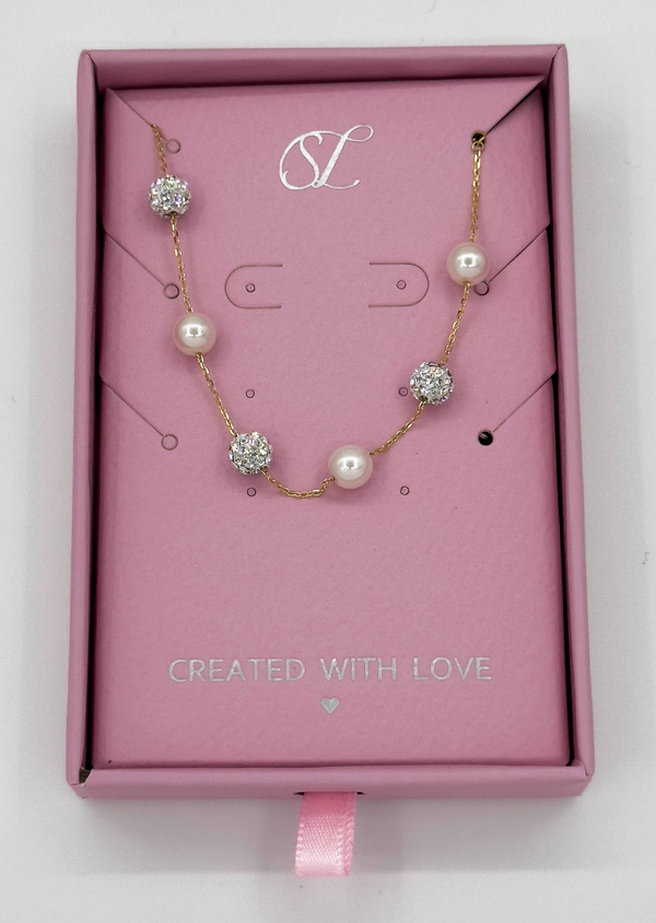 smashed lemon 62049 En Armband Met Verguldingzirkoon Kristallen Kralen | Gold