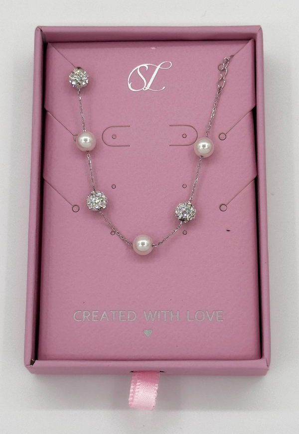 smashed lemon 62049 En Armband Met Zirkoon Kristallen Kralen | Silver