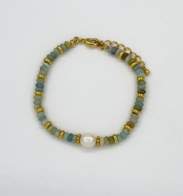 Smashed Lemon 62052 Fijne Armband Met Gecombineerde Steenkralen - Parels Multi Kwartskoper | Muticolour