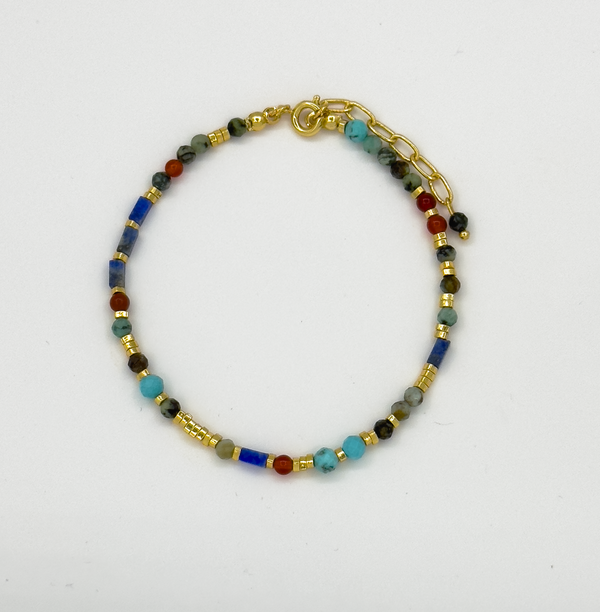 Smashed Lemon 62053 Multi Kwartsen Kralen Ketting | Muticolour