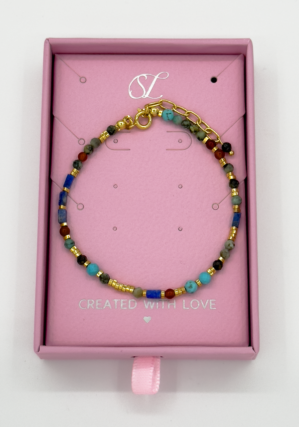 Smashed Lemon 62053 Multi Kwartsen Kralen Ketting | Muticolour