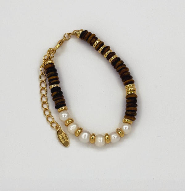 Smashed Lemon 62054 Gecombineerde Parelskwartsen Kralen Armband | Muticolour