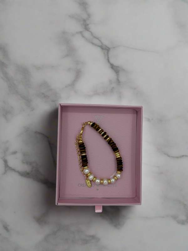 Smashed Lemon 62054 Gecombineerde Parelskwartsen Kralen Armband | Muticolour