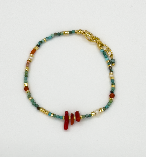 Smashed Lemon 62055 Multi Kwartsen Kralen Armband | Muticolour