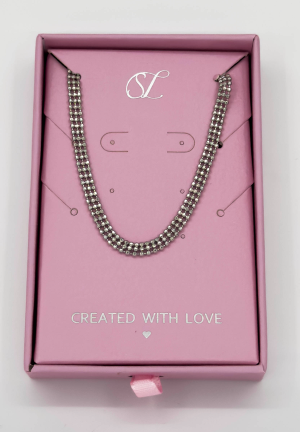 smashed lemon 62058 En Ketting Armband Met Zirkonia Kristallen | Silver