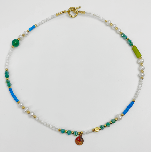 Smashed Lemon 64005 Ketting Met Smiley Hangergecombineerde Kralen | Muticolour