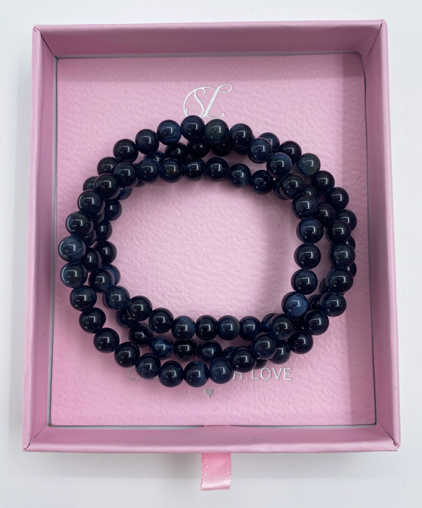 Smashed Lemon 64016 Tigeroogstenen Kralenketting | Black