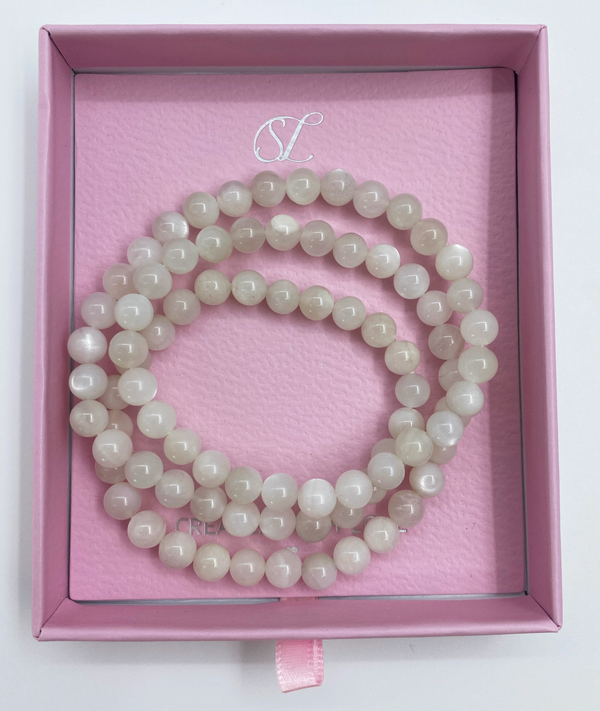 Smashed Lemon 64017 Te Maansteen Kralenketting | Creme