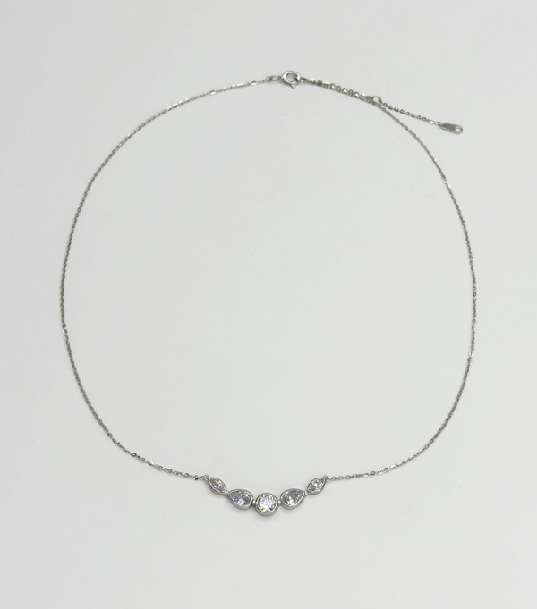 Smashed Lemon 64029 Fijne En Ketting Met Waterdruppel Hanger | Silver