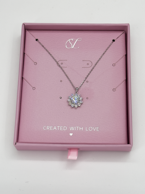 smashed lemon 64037 Fijn En Ketting Met Moissanite Hanger | Silver