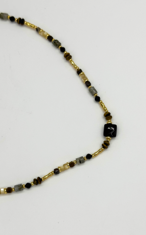 Smashed Lemon 64053 E Kwartsen Kralen Ketting | Muticolour