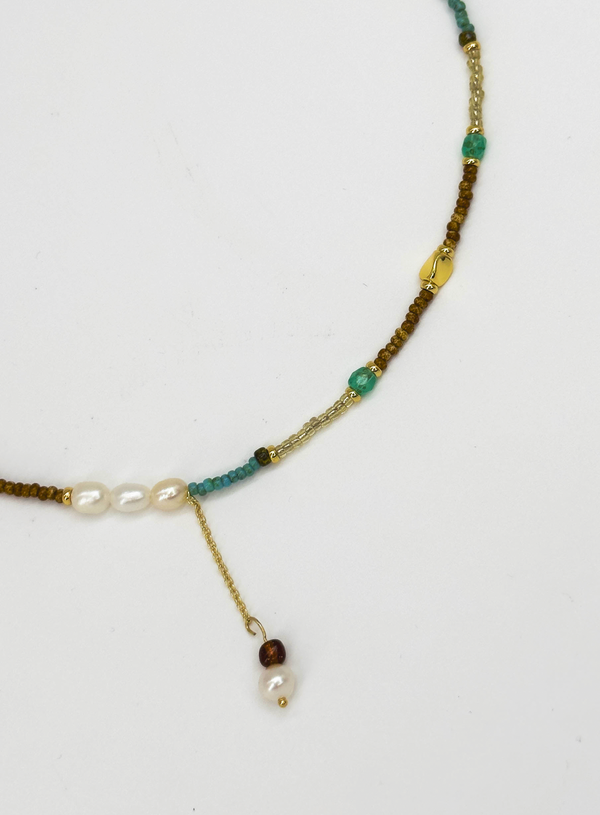 Smashed Lemon 64059 Multi Kwartsen Kralen Ketting | Muticolour