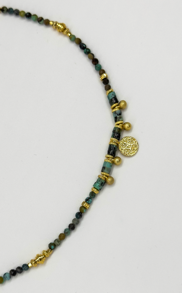 Smashed Lemon 64060 Getinte Kwartsen Kralen Ketting | Muticolour