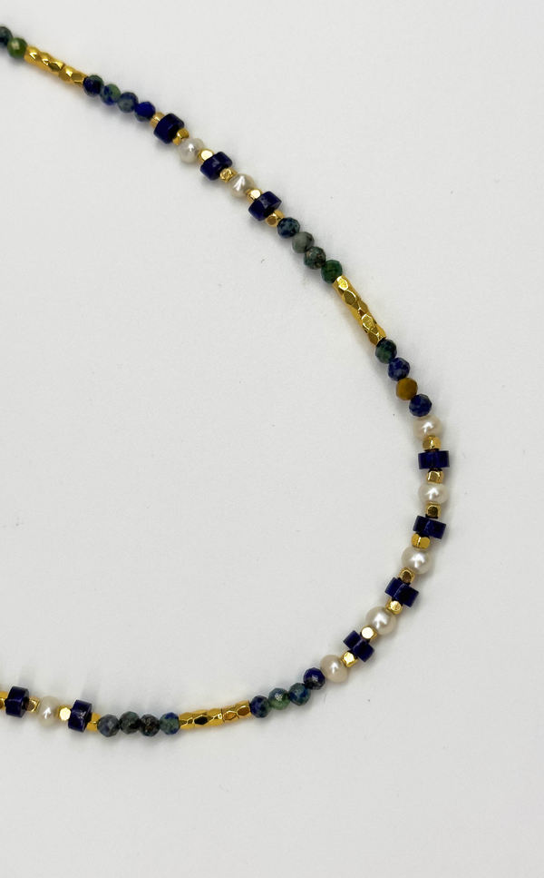 Smashed Lemon 64061 Getinte Kwartsen Kralen Ketting | Muticolour