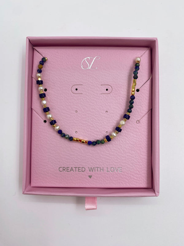 smashed lemon 64061 Getinte Kwartsen Kralen Ketting | Muticolour