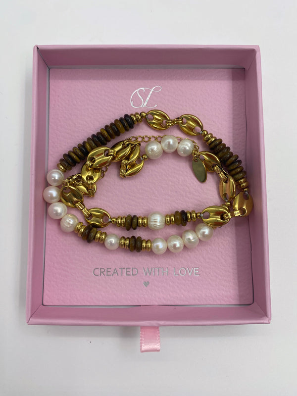 smashed lemon 64062 E Kwartsen Kralen Ketting | Muticolour