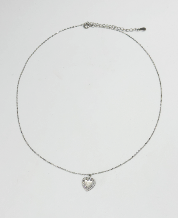 Smashed Lemon 64068 Fijne En Ketting Met Hartvormige Hangerzirkoon | Silver