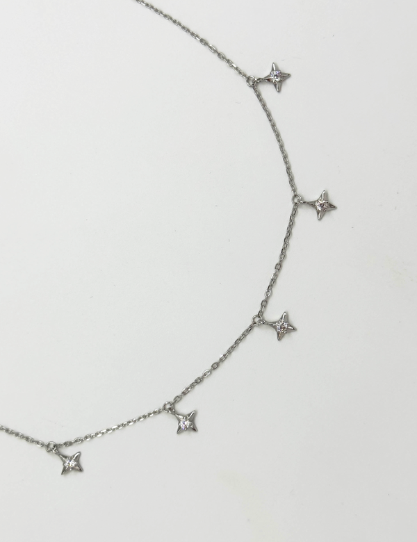 Smashed Lemon 64070 Fijne En Ketting Met Ster Kralenzirkoon | Silver