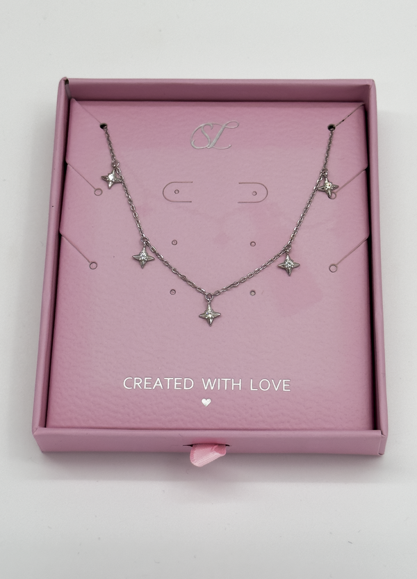 smashed lemon 64070 Fijne En Ketting Met Ster Kralenzirkoon | Silver