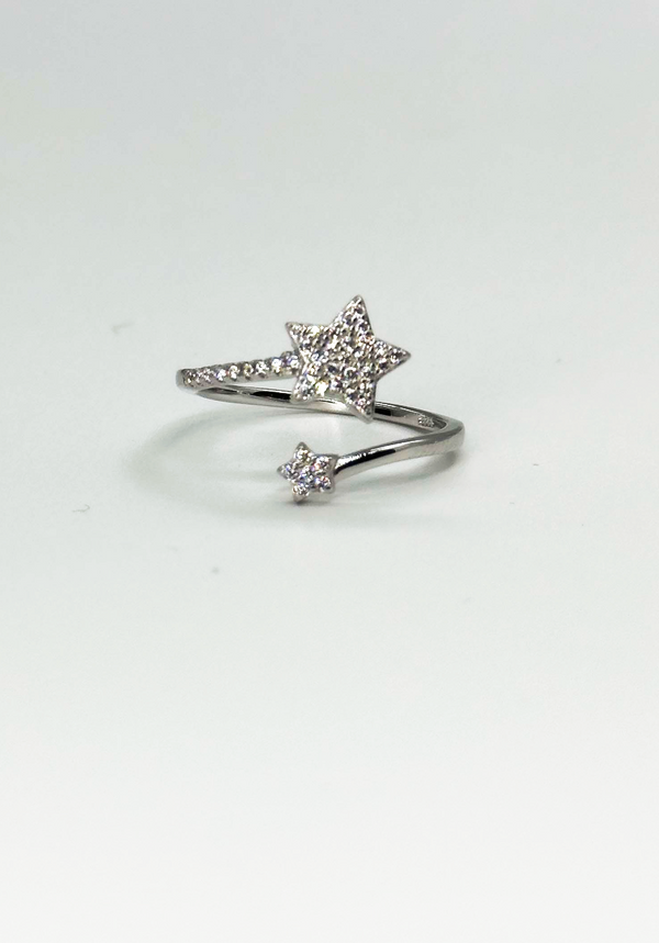 Smashed Lemon 66003 Fijne En Ring Met Sterrenstudszirkonia Kristallen | Silver