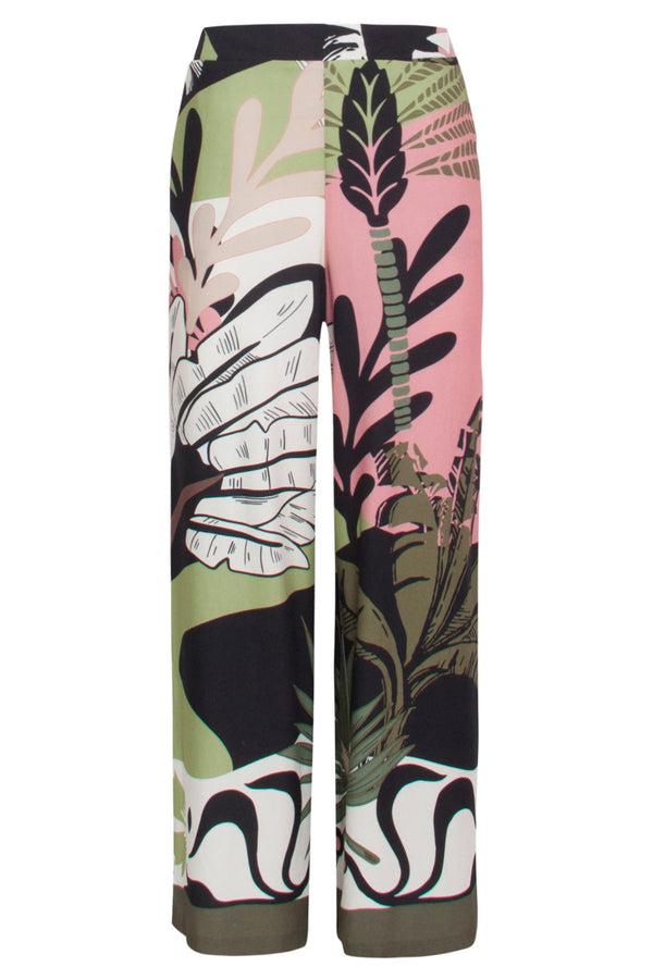 Smashed Lemon 24045 Wijde Zomerse Broek | Blackwhite