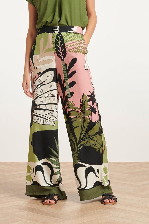 Smashed Lemon 24045 Wijde Zomerse Broek | Blackwhite