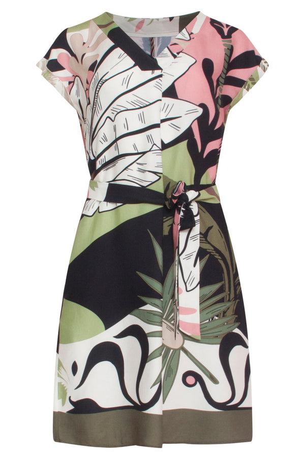 Smashed Lemon 24047 Klassieke Zomerjurk | Blackwhite