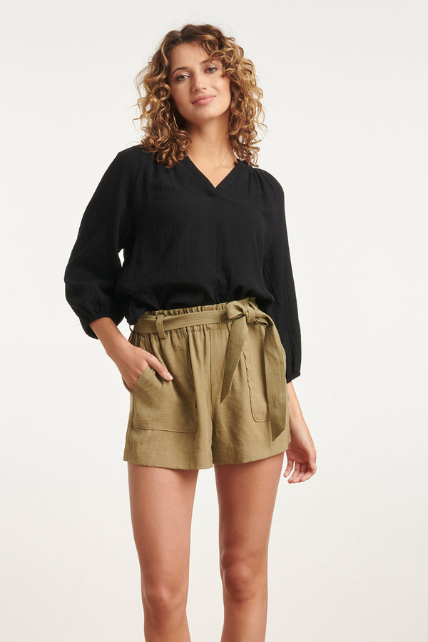 smashed lemon 24092 Luchtige Top Tetra | Black