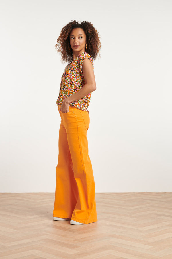 Smashed Lemon 24169 Flared Jeans | Orange