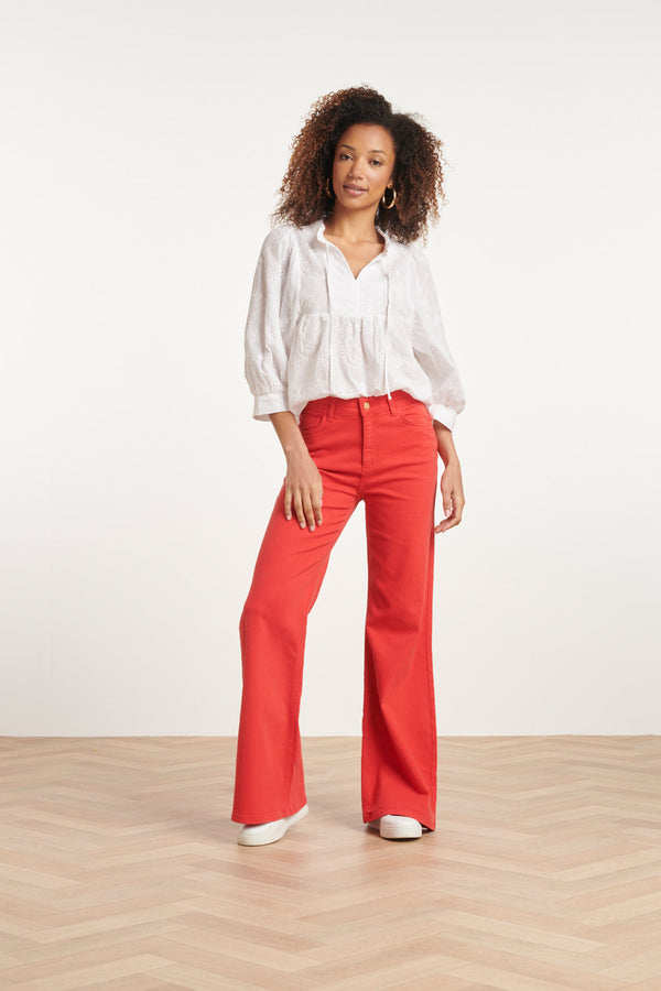 Smashed Lemon 24169 Flared Jeans | Red