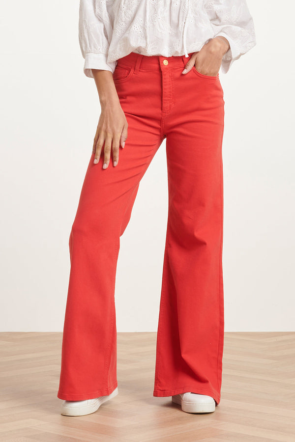 smashed lemon 24169 Flared Jeans | Red