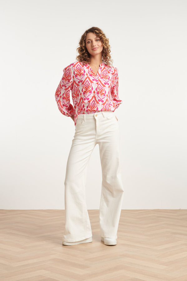 Smashed Lemon 24169 Te Flared Jeans | White