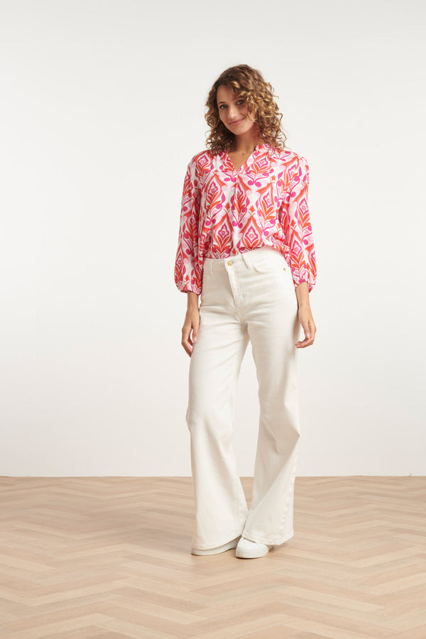 Smashed Lemon 24169 Te Flared Jeans | White