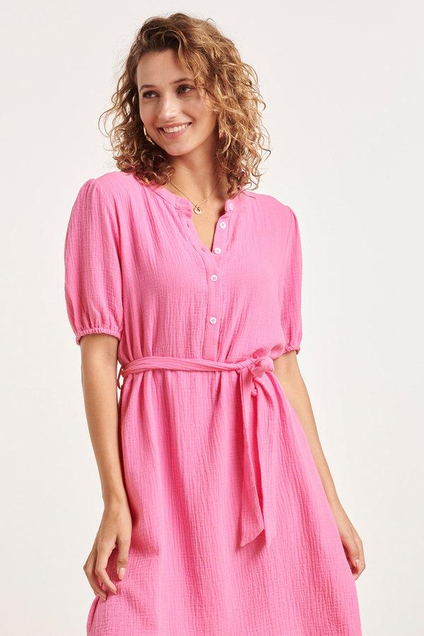 Smashed Lemon 24350 Stijlvol Korte Jurk | Pink