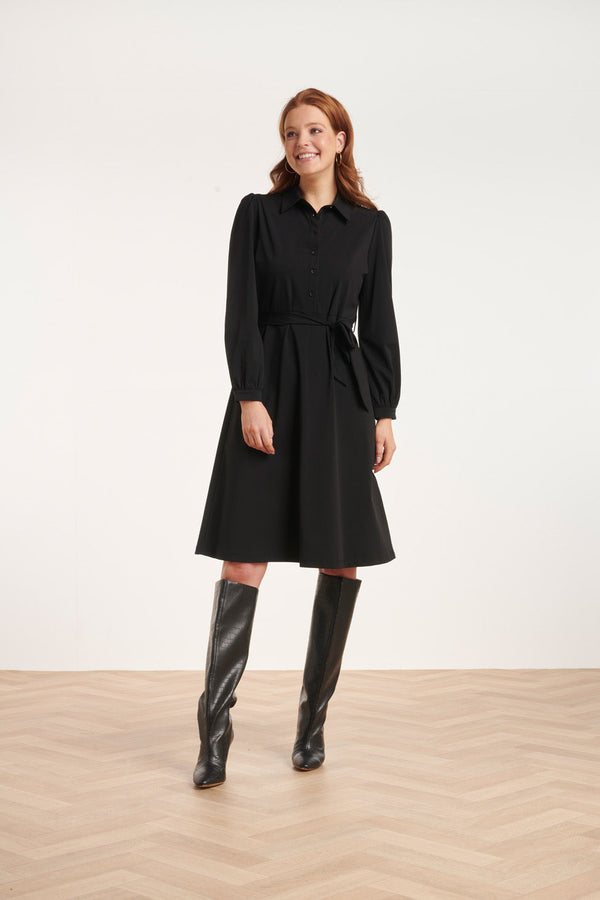 Smashed Lemon 24714 E Travel Kwaliteit Jurk | Black