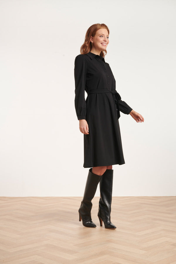 Smashed Lemon 24714 E Travel Kwaliteit Jurk | Black