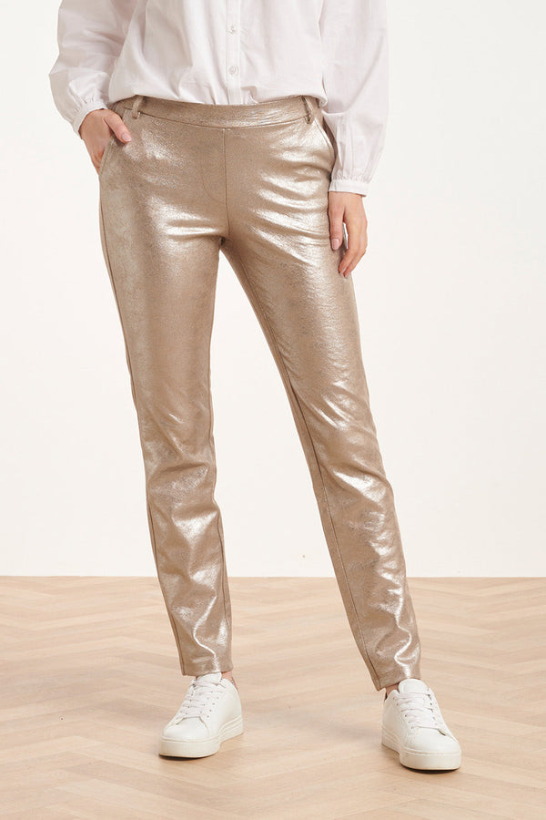 smashed lemon 24734 Suedine Broek | Silver