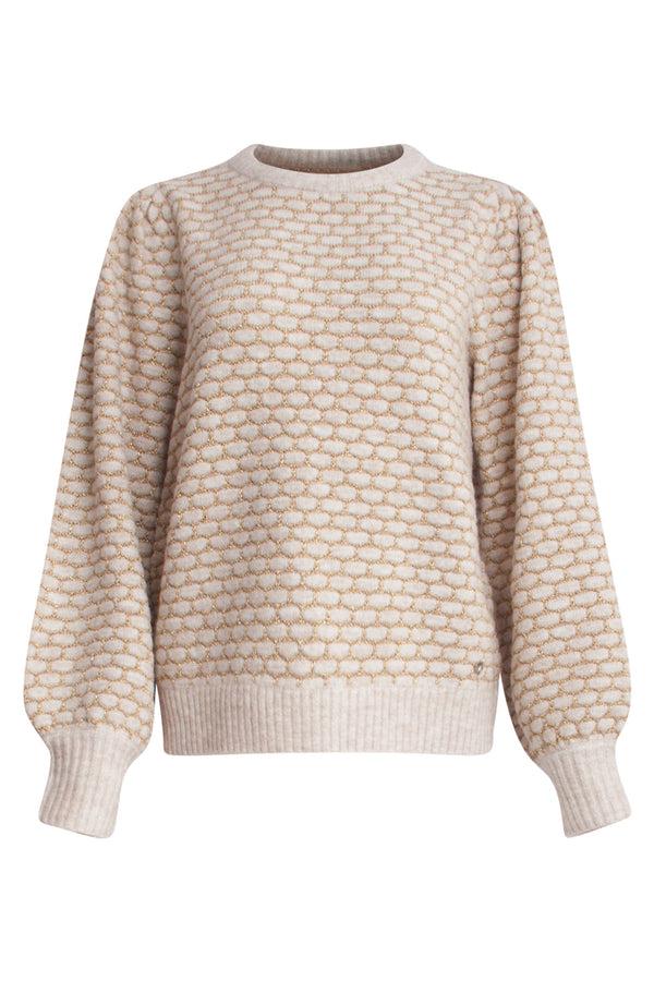 Smashed Lemon 24785 Gebreid Trui | Sand-Gold