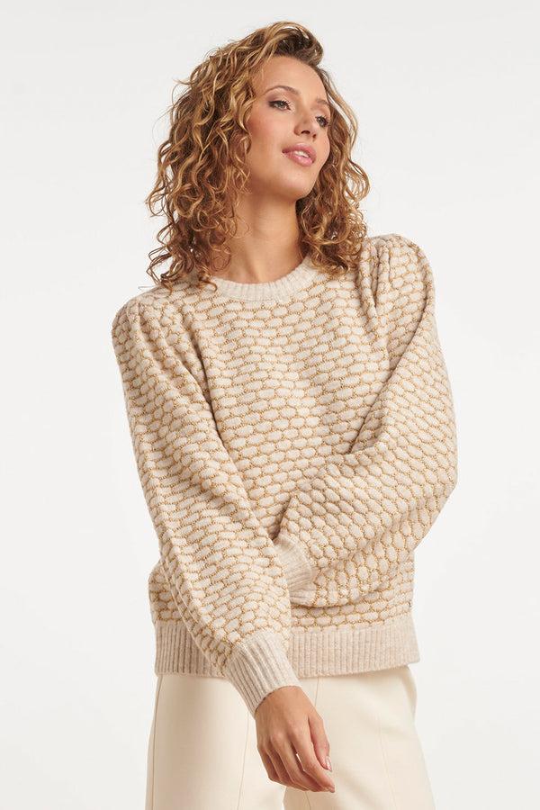 Smashed Lemon 24785 Gebreid Trui | Sand-Gold