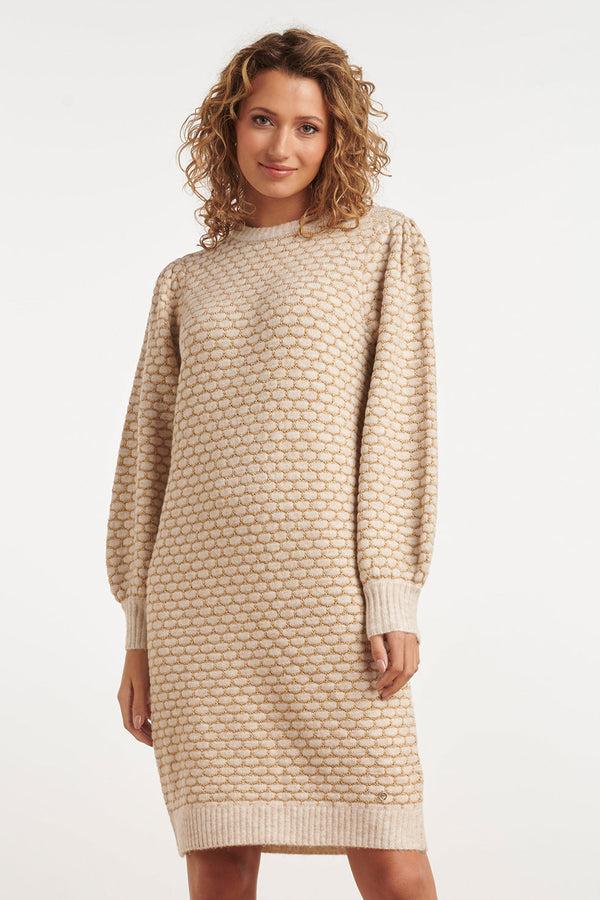 smashed lemon 24786 Gebreid Jurk | Sand-Gold