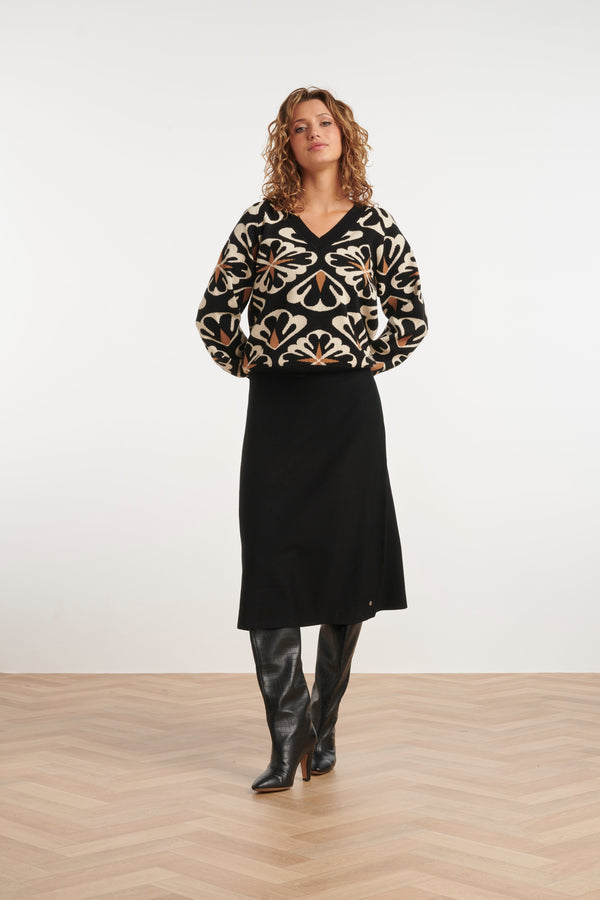 smashed lemon 24787 E Gebreide Rok | Black