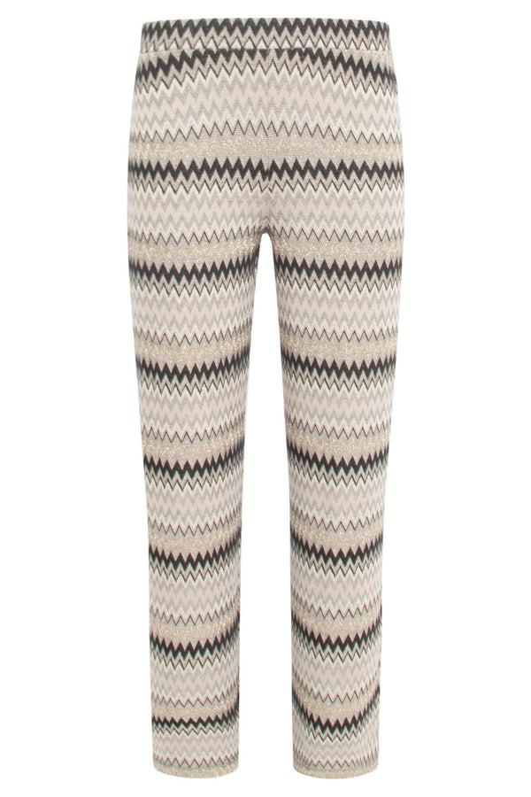 Smashed Lemon 24811 Zigzag Broek | Blackwhite