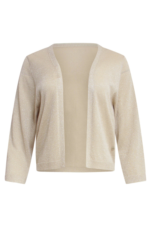 Smashed Lemon 25105 E Lurex Gebreide Bolero | Sand