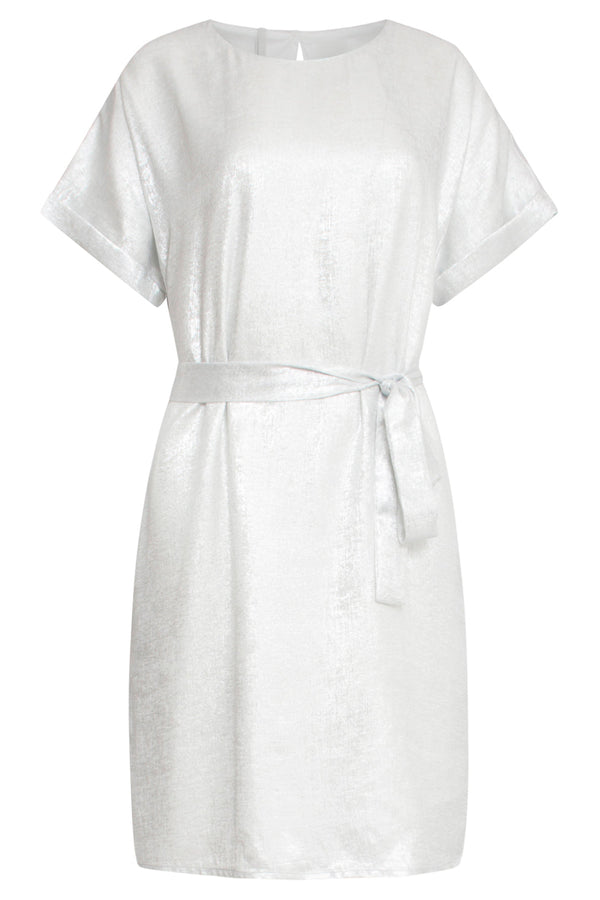 Smashed Lemon 25111 Metallic Zomerjurk | Silver