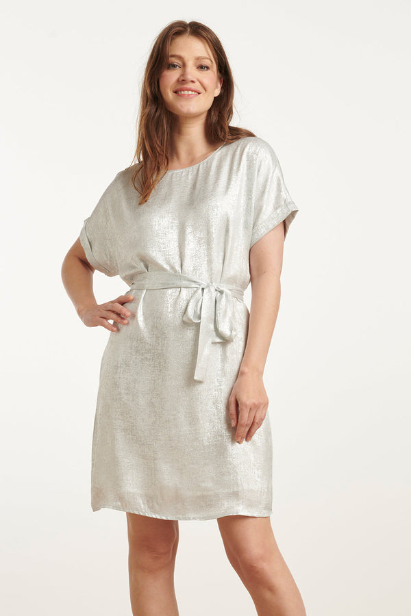smashed lemon 25111 Metallic Zomerjurk | Silver smashed lemon 25111 Metallic Zomerjurk | Silver