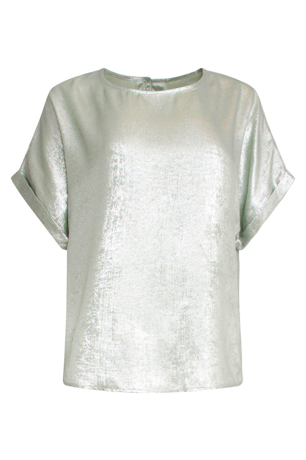 Smashed Lemon 25112 Licht Metallic Top | Soft Green