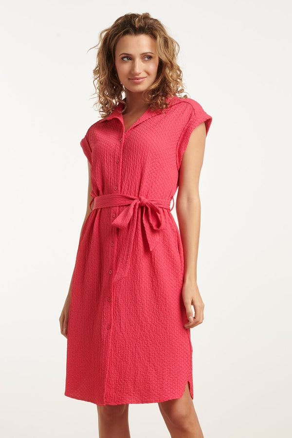 smashed lemon 25118 Crinkle Shirtjurk | Pink